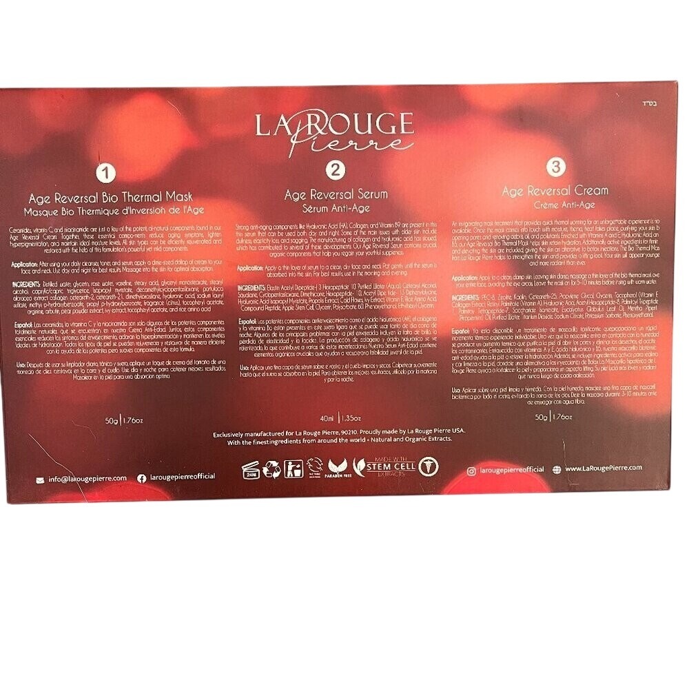 NEW La Rouge Pierre Coral Collection Briefcase Cream Serum Mask - Picture 5 of 5